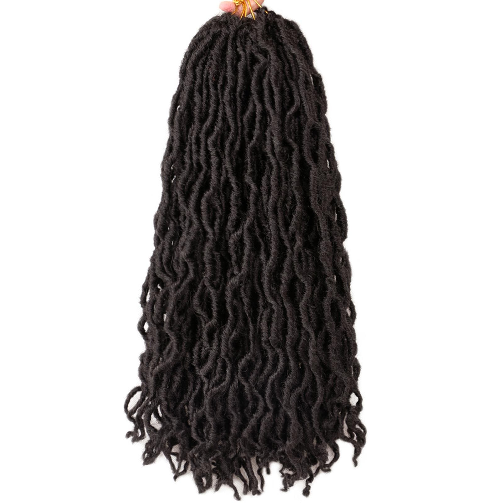 1 Pack24 Stands Wavy Gypsy Locs Wigs 18 Long Dreadlock Wigs Synthetic Braiding Hair Extensions 4