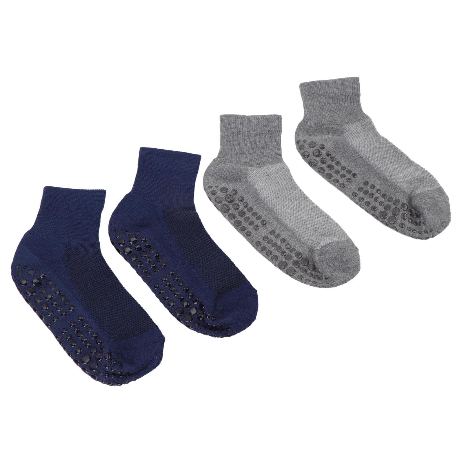 2 Pairs Wide Socks Non Binding Ankle Socks High Stretch Socks for Women Men Dark Grey Dark Blue L