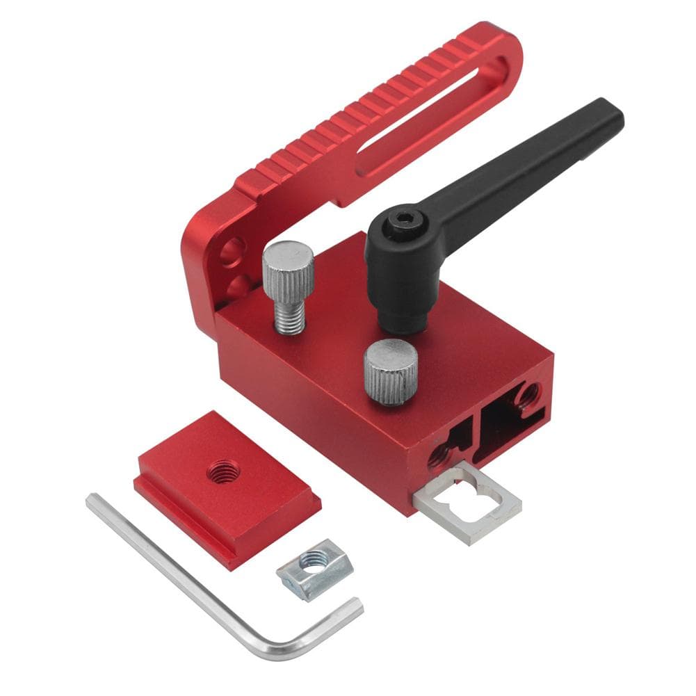 Aluminum Alloy Inclined Track Limiter Slide Slot Limiting Stopper Push Platform Slide Stopper red