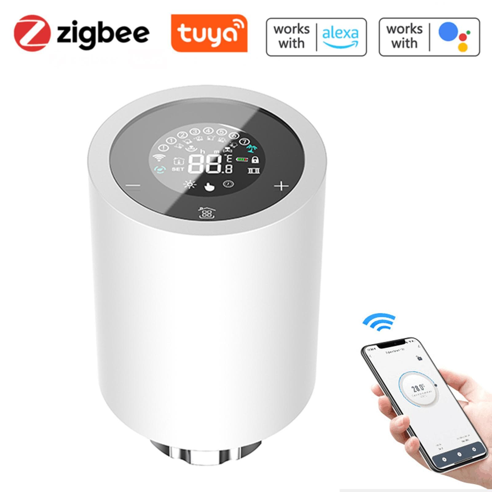 Thermostatic Radiator Valve Smart Radiator Valve Intelligent Thermostat Valve Supporting Mobile App white