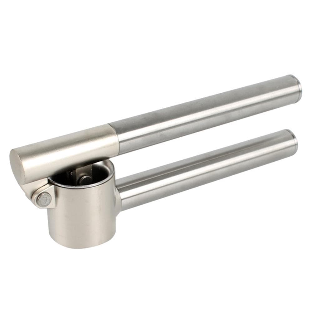 304 Stainless Steel Garlic Press Lengthened and Enlarged Garlic Squeezer Garlic Peeler Garlic Clamp 273g silver