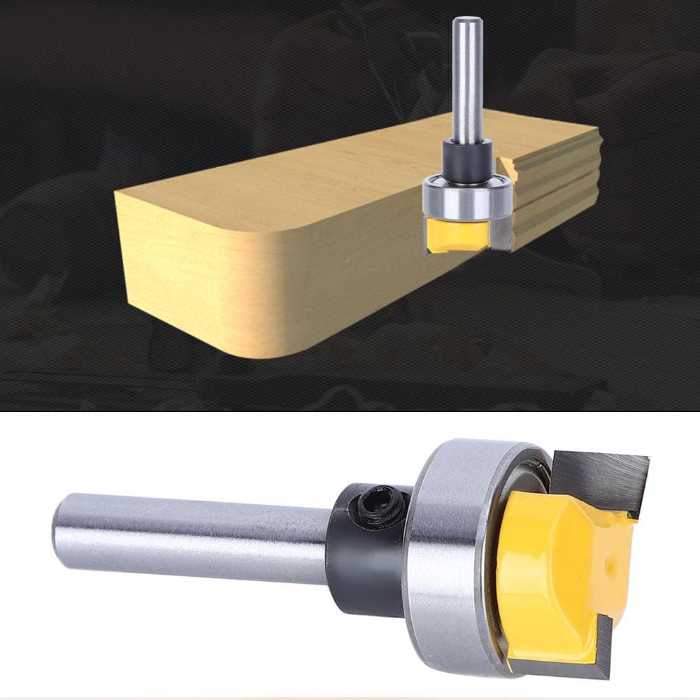 Router Bit Bearing Straight Bit Woodworking Cutter Cemented Carbide Cutting Tool 6x34x8