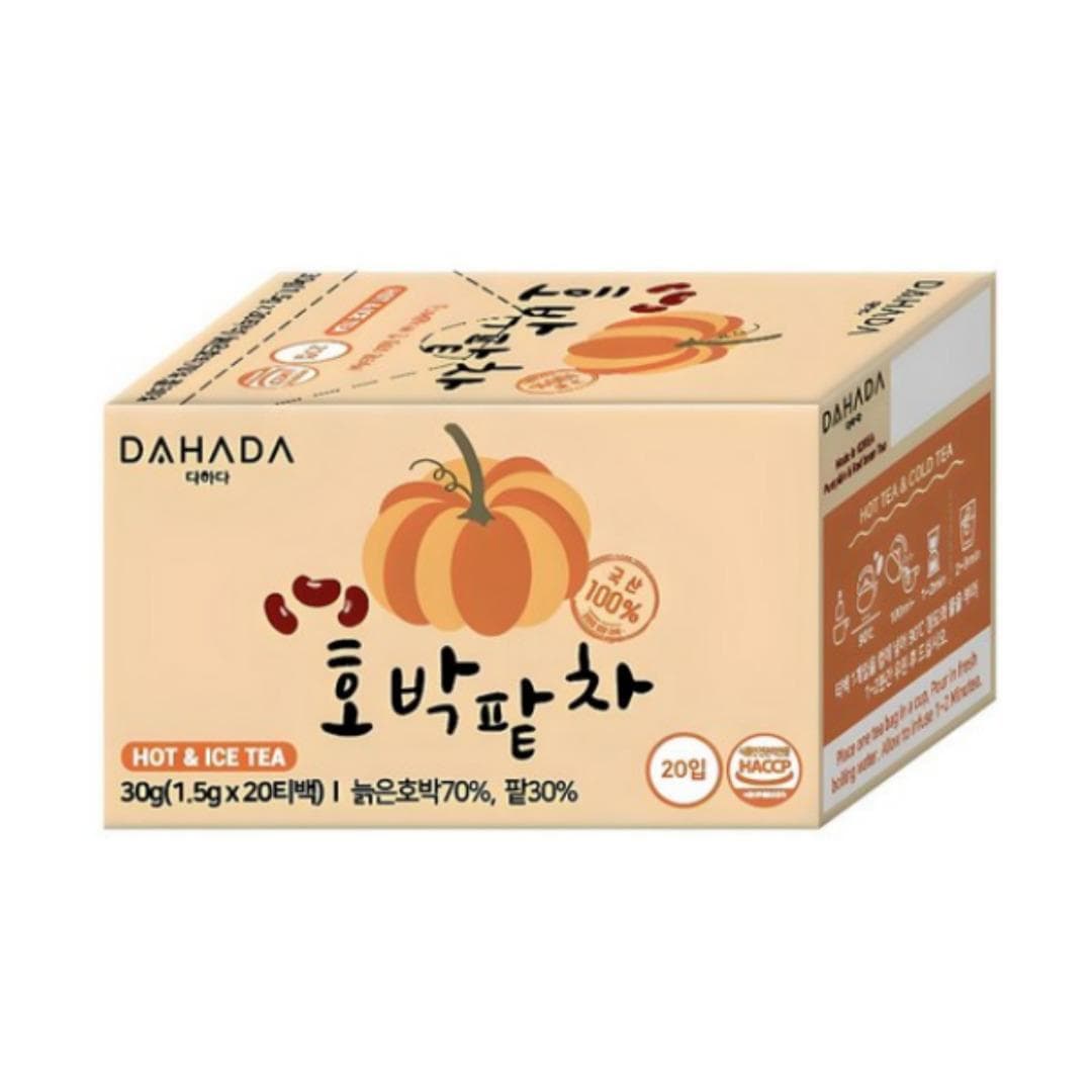 [DAHADA] 0kcal Pumpkin & Red Bean Tea bags 20T, 40T / Hot & Ice Tea 20T X 1
