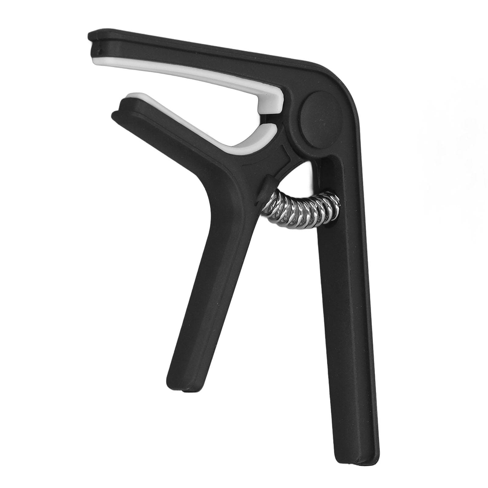 Guitar Capo Sturdy ABS Spring Even Pressure Easy Operation Capo for Acoustic Guitar Ukulele Bass black