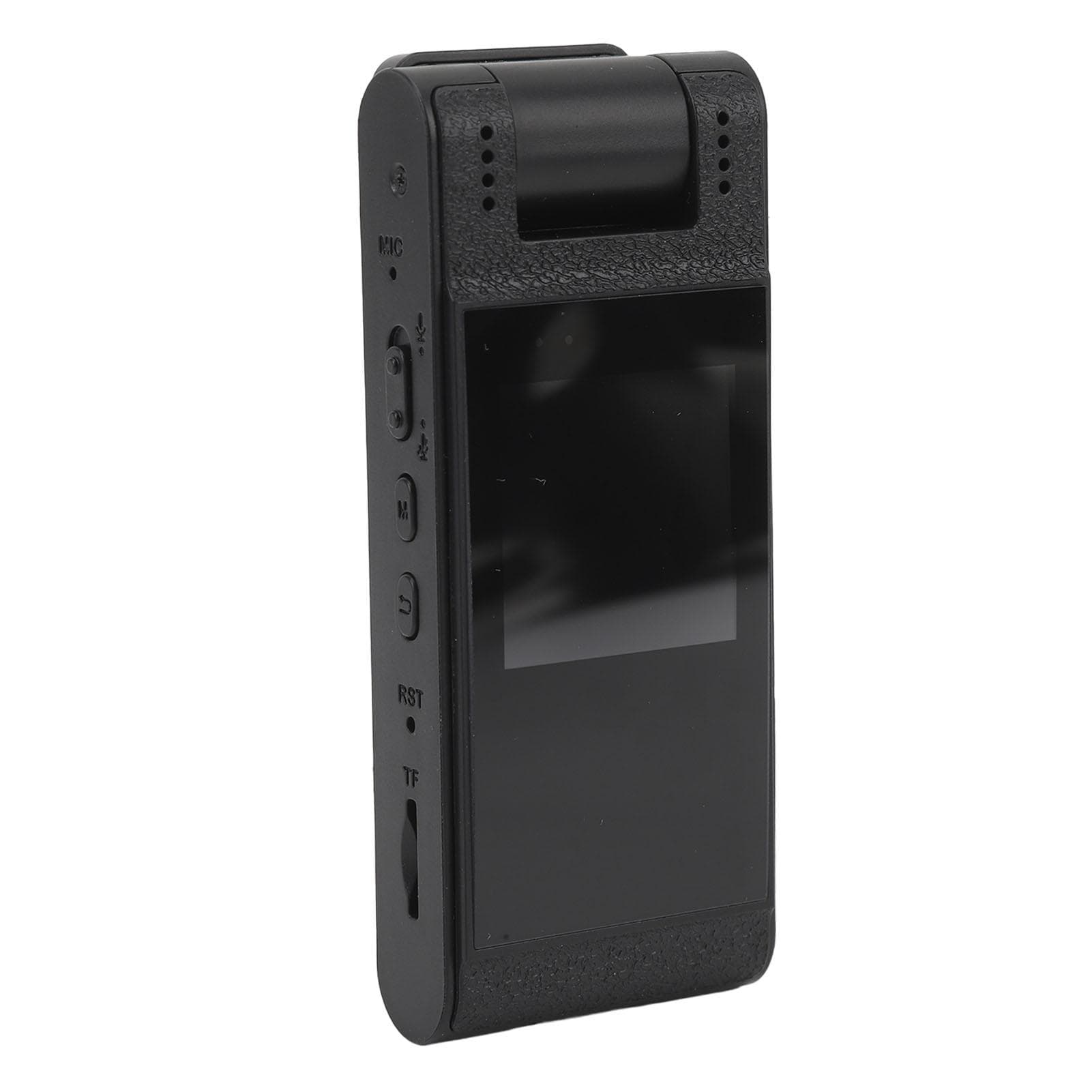 Body Worn Camera 4K 180 Degree Rotatable Lens HD 1.54in Screen Magnetic Back Clip Small Video