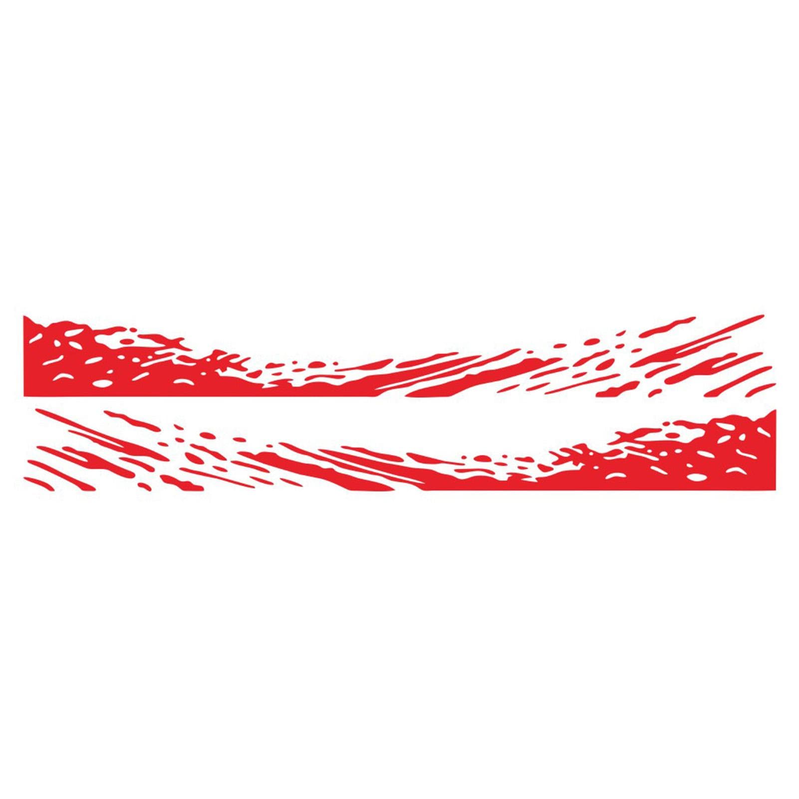 Truck Car Stickers, Racing Stripes Car Stickers, Waves Graphics Vinyl Stickers for Car Body Door, red