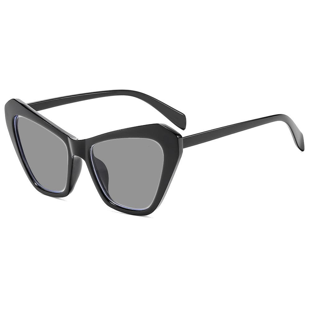 New Fashionable Cat Eye Women Myopia Glasses Color Blocked Anti Blue Light High Quality Outdoor Neutral -4.0