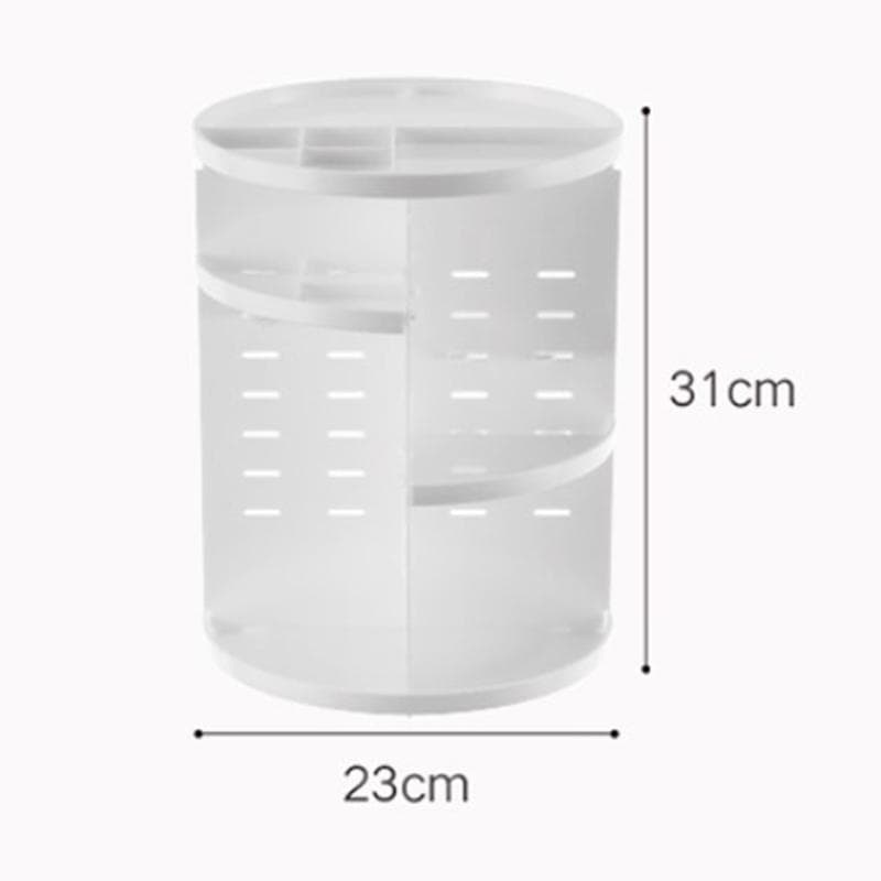 Rotating Cosmetic Organizer 360 Degree Makeup Display Cosmetic Spinning Holder for Lipstick Black white