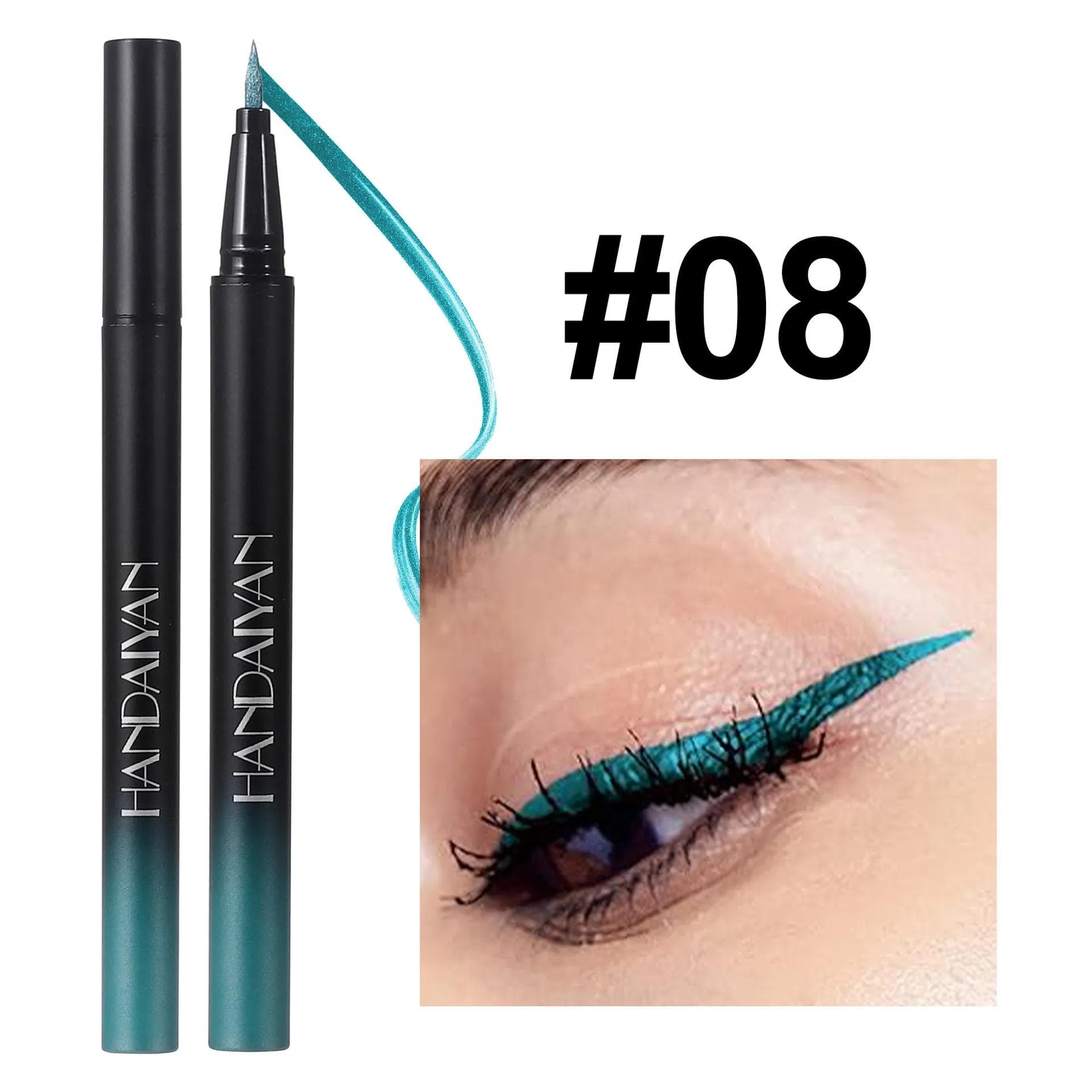Shiny Eye Liner Eyeshadow Waterproof Quick-dry Silver Gold Metellic Pearlescent Liquid Eyeliner Brighten Eye Makeup