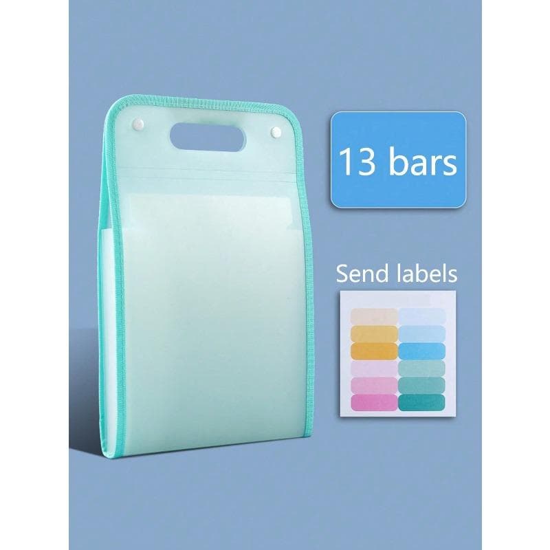 1pc Vertical File Folder, A4 Accordion Style Document Organizer Bag 1pc Green multicolour