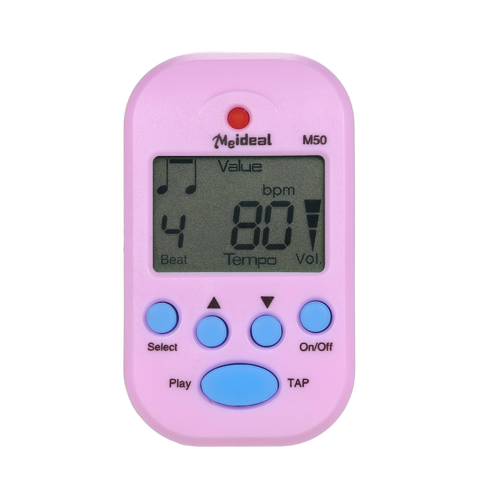 Mini Digital Metronome M50 Tempo Metronome Clip-On Electronic Metronome Pocket Metronome Suitable purple