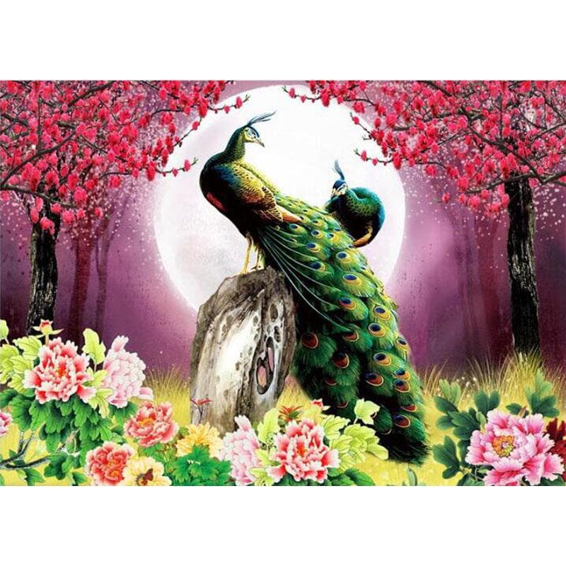 5D Needlework Art Crafts DIY Diamond Painting Red Tree Flower Full Rhinestone Diamond Embroidery 20X30CM