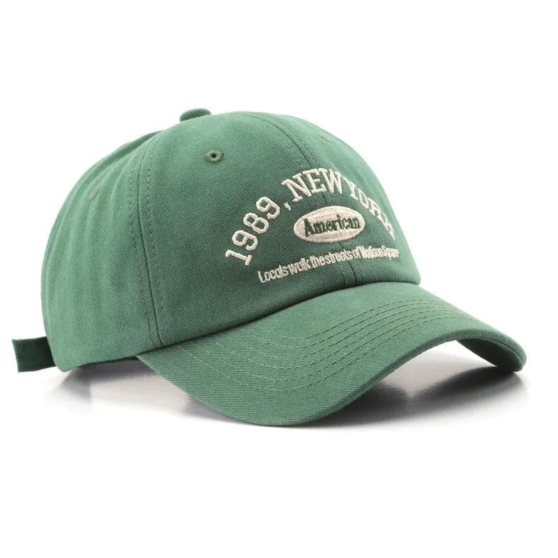 Retro Letter Embroidery Baseball Hats Unisex Men Women Washed Cotton Snapback Caps Outdoor Sports Dad Hat Hip Hop Cap Gorras green