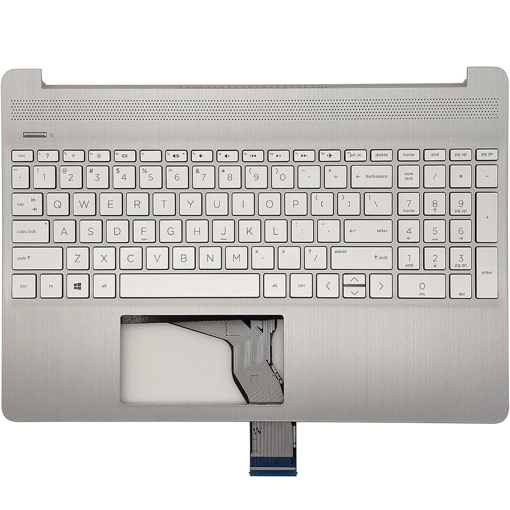 Palmrest Upper Case Keyboard Sliver Non Backlit For HP 15T-DY 15-DY 15-EF 15S-FQ