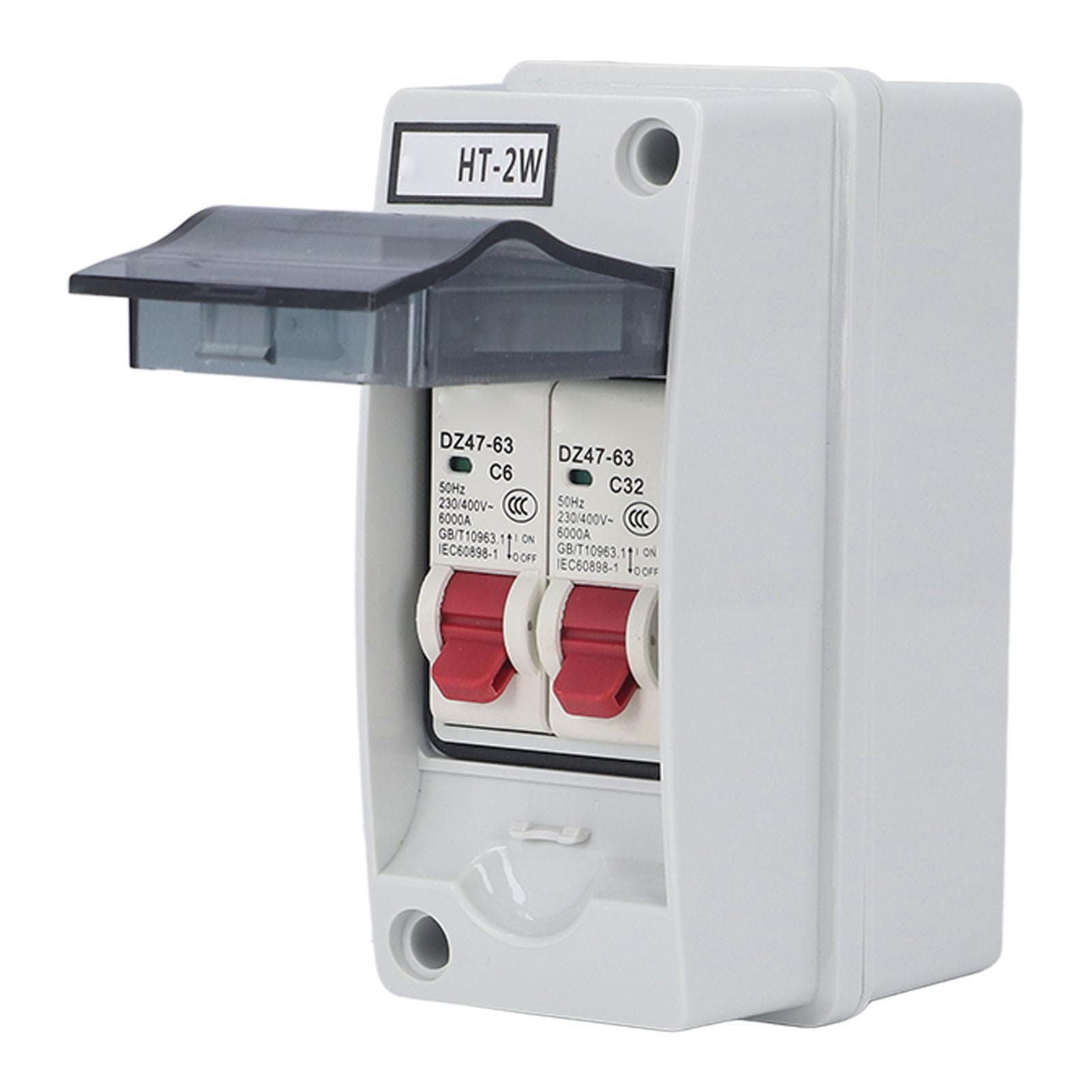 Distribution Box IP65 Waterproof 2 Way Flame Retardant MCB C Type Distribution Case for Outdoor Use