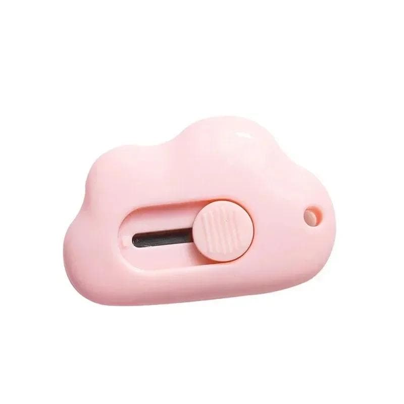 Cute Rabbit Cloud Color Mini Portable Utility Knife Paper Cutter Cutting Paper Razor Blade Office Stationery Cutting Supplies pink