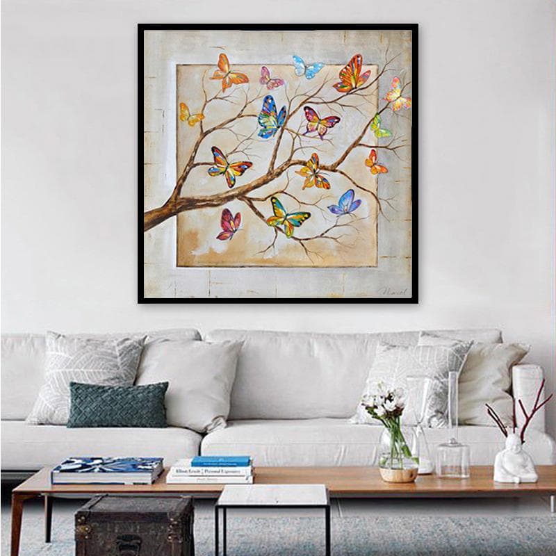 Home Decor Diamond Embroidery diy diamond Painting Cross Stitch kit butterfly tree 30x30CM