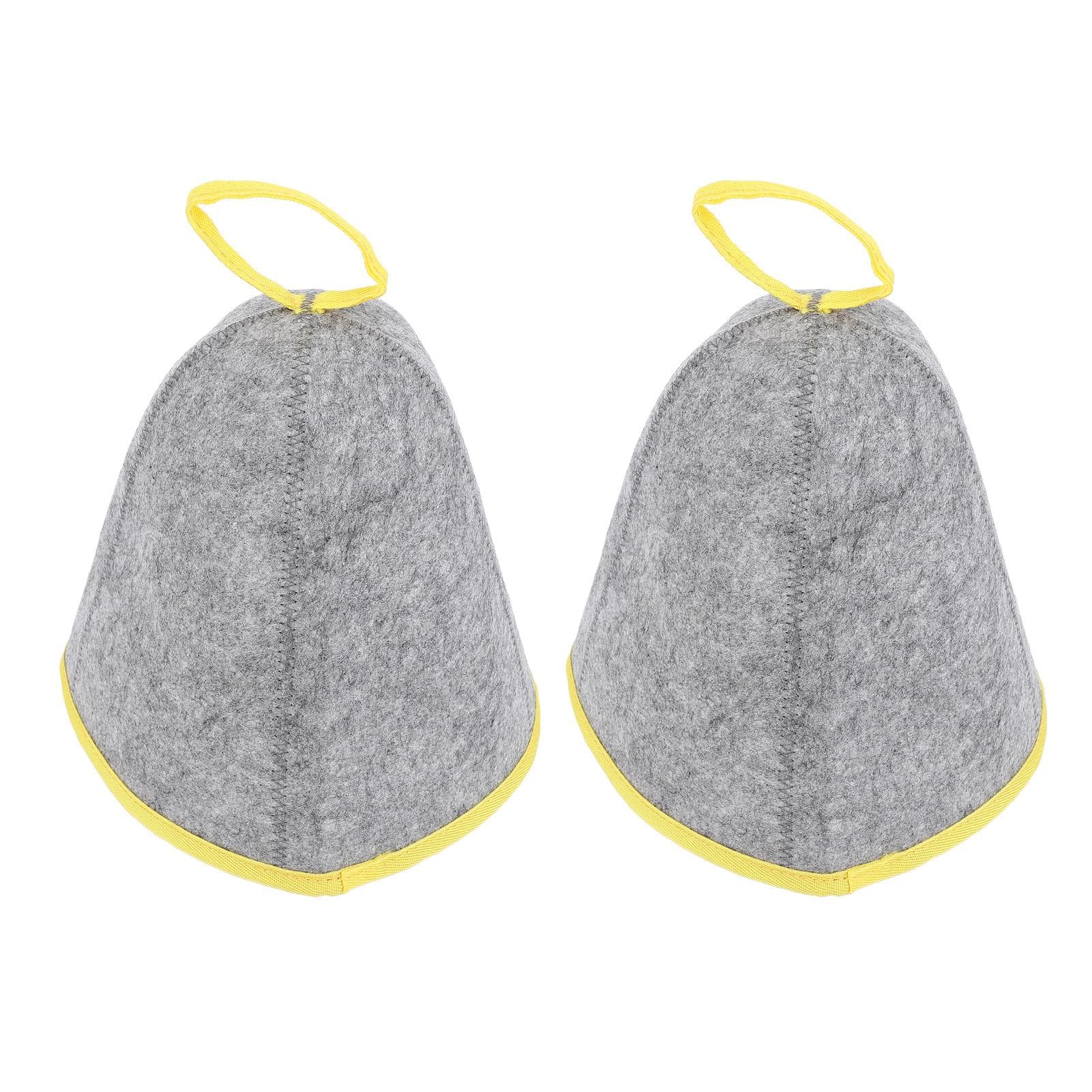 2Pcs Sauna Hats Absorbent Heat Insulation Portable Bath Sauna Headwear Unisex Comfortable