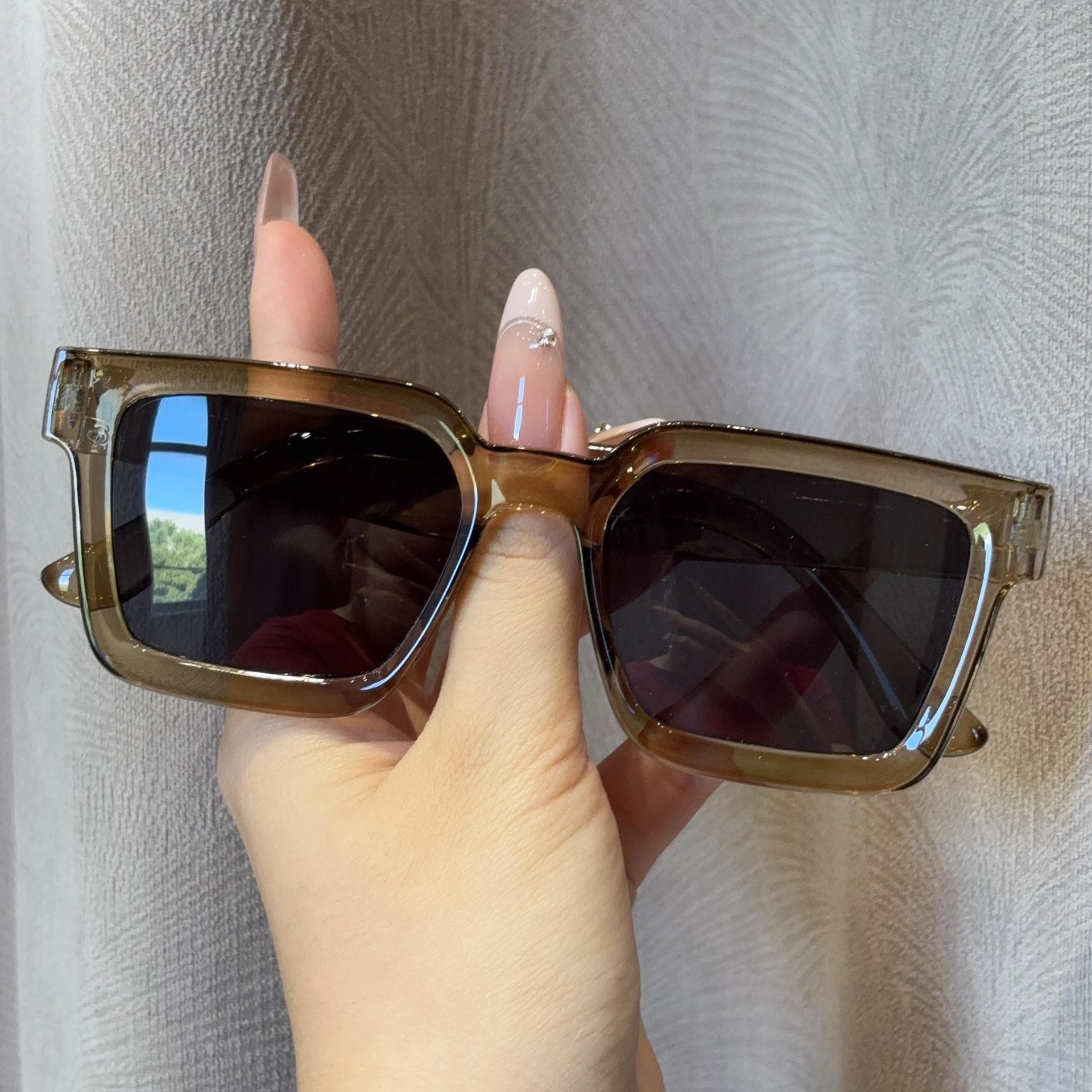 New Vintage Rectangle Sunglasses for Men Women Retro UV400 Eyewear Luxury Brand Design Fashion Shades 1PC