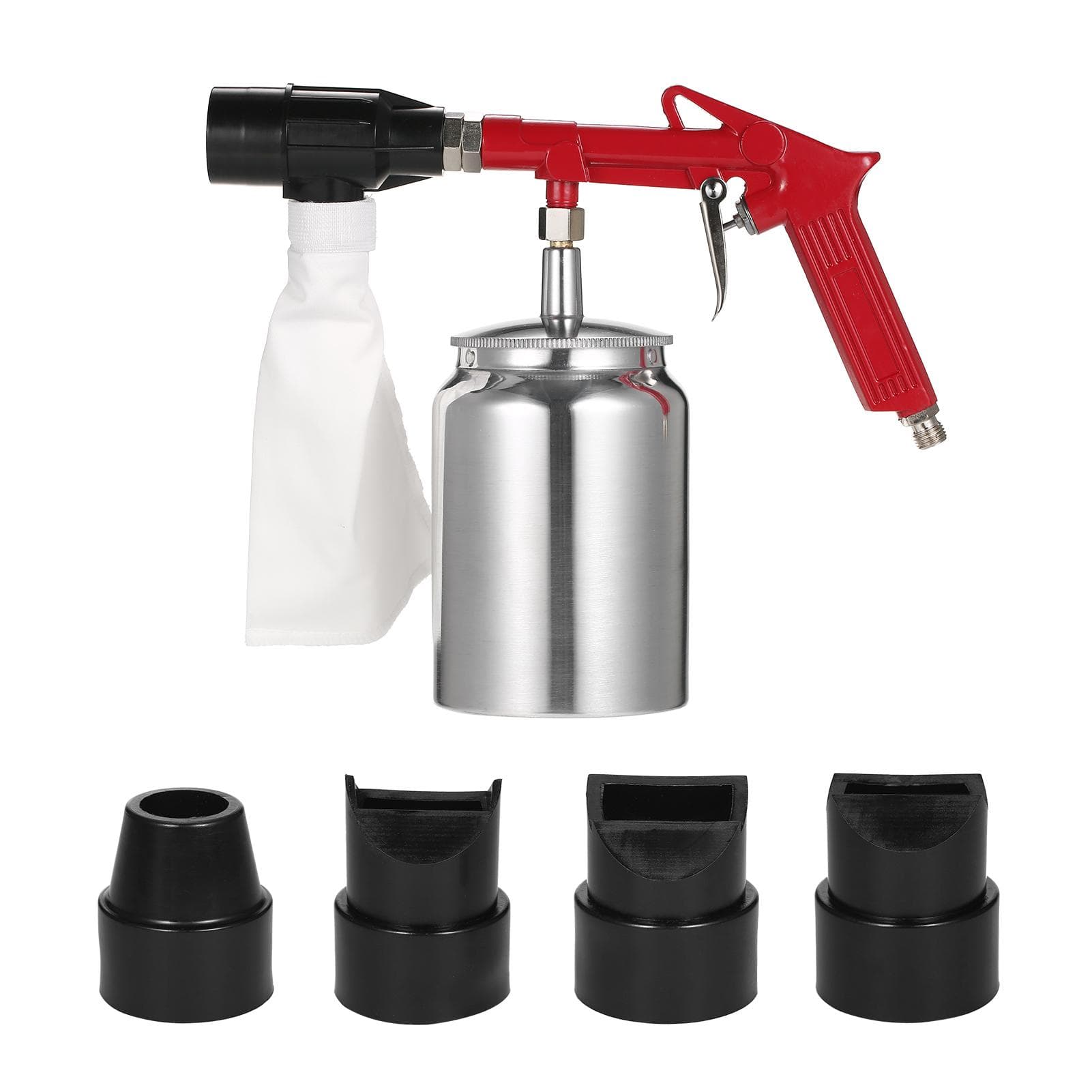Sand Blaster Kit Abrasive Sand Blasting Shot Sandblaster with Nozzle Rust Remove Abrasive Sand red