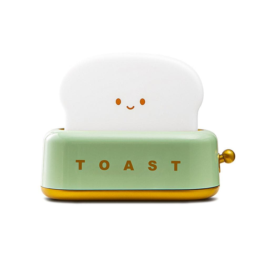 Mini Night Lights Toaster Lamp for Kids Cute Room Decor For Bedroom Living Room Dining Room Desktop green