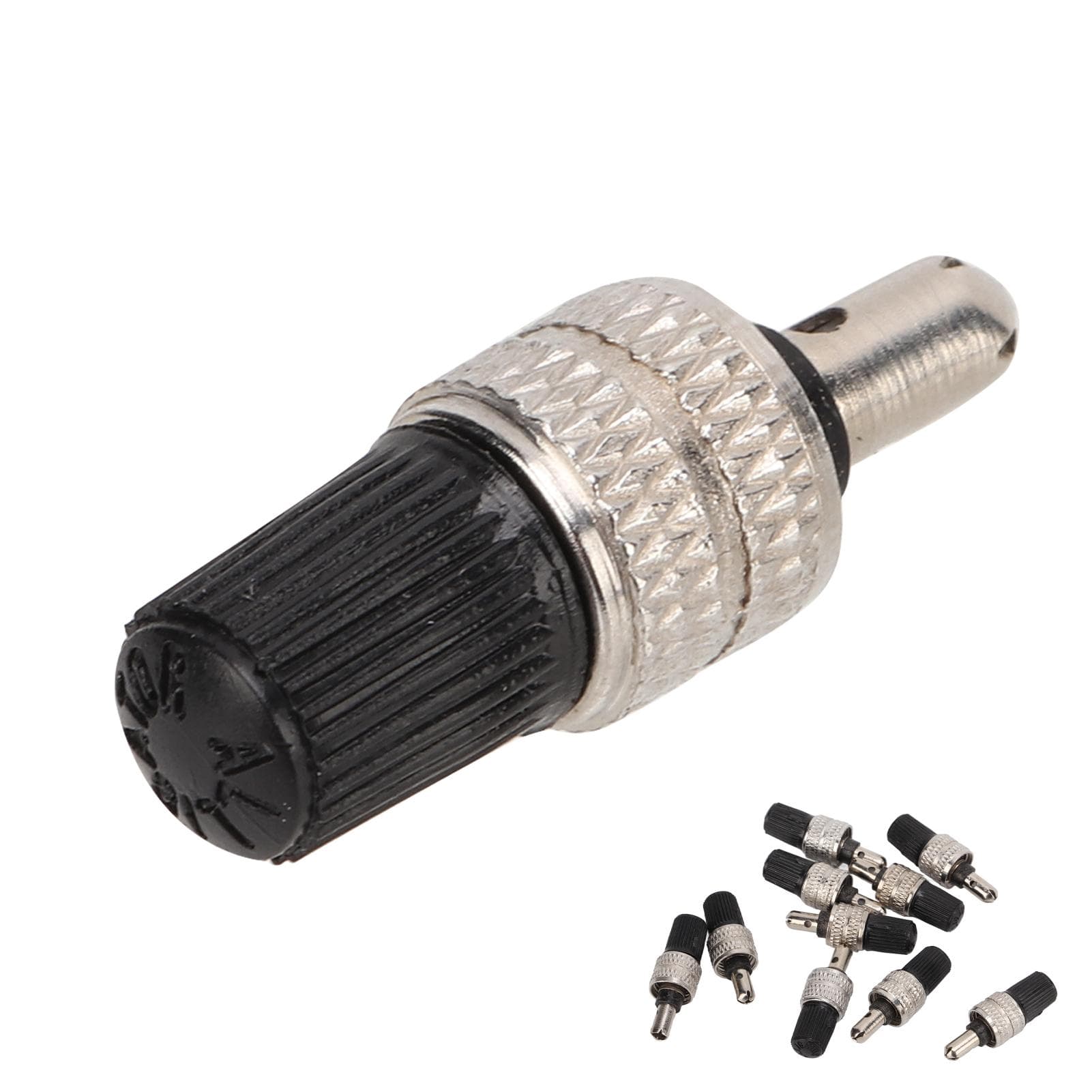 10pcs Bike Tire Valve Core Kit with Cap Nickel Plated Brass German Valve Stems Core for Electric