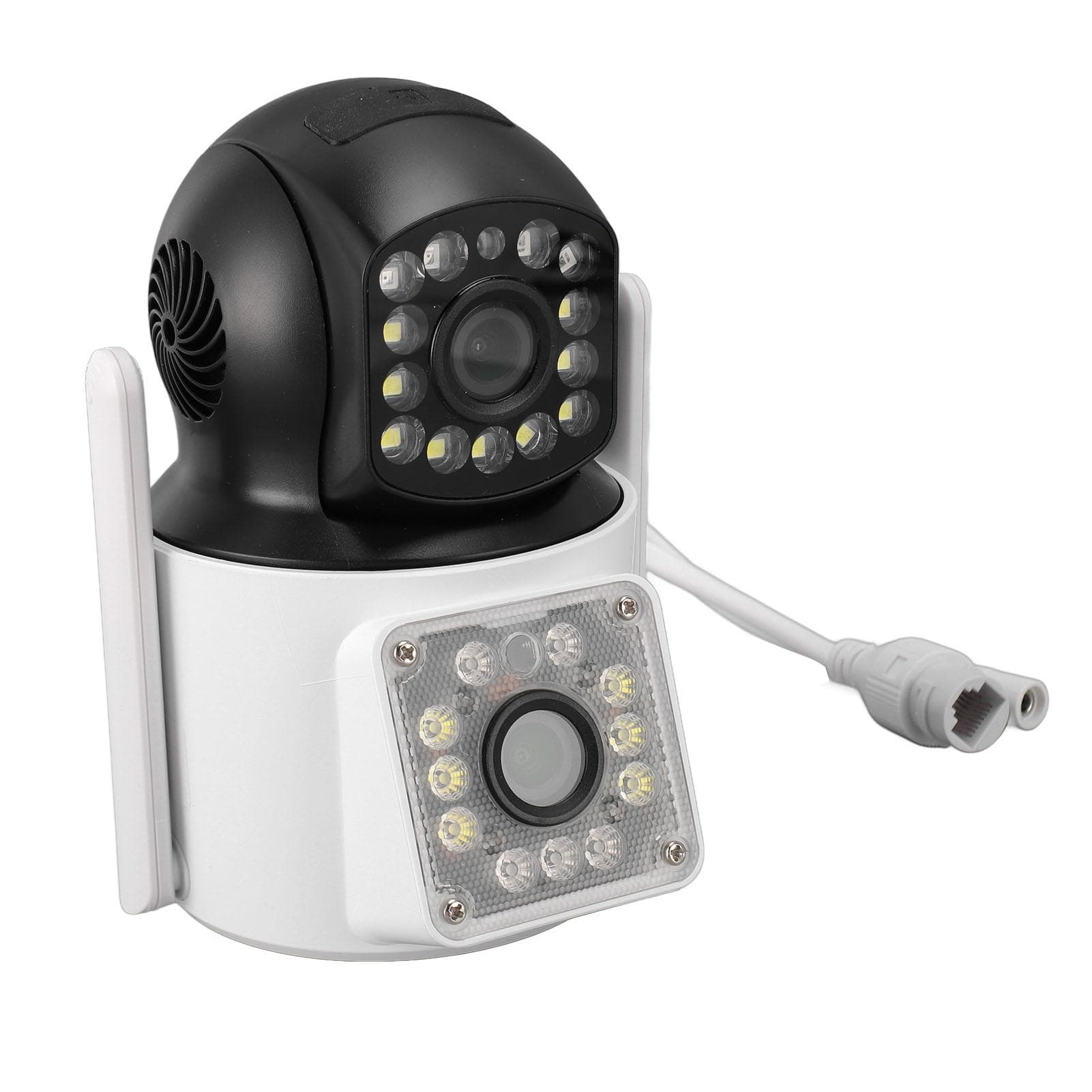 1080P Dual Lens Security Camera 360 Degree PTZ 2.4G WiFi Wireless Color Night Vision 2 Way Talk UK Plug