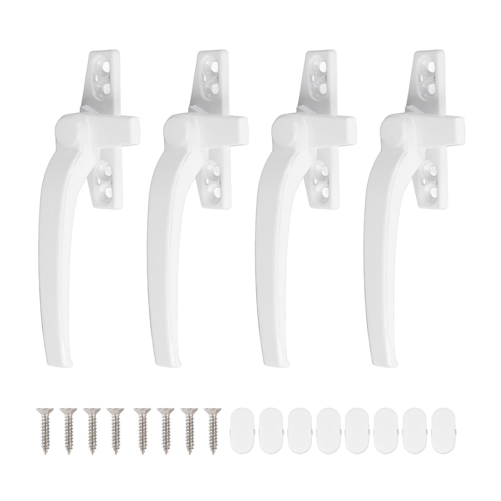 Aluminum Alloy Window Handle for Flat Open External Push Casement Security Lock Hardware Right White white