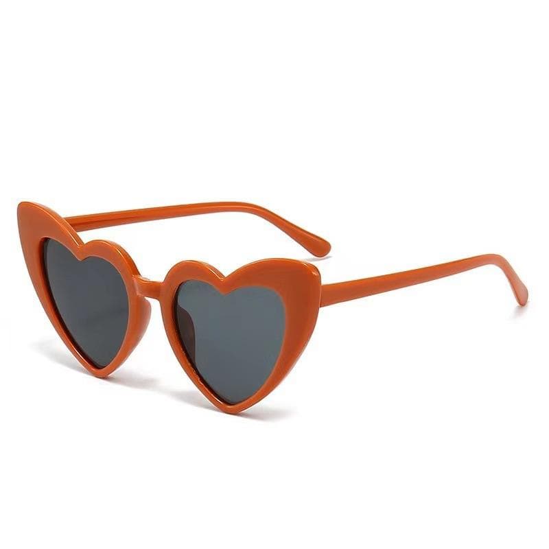 Children Fashion Heart Shape Sunglasses Boys Girls Outdoor Cute Sunglasses Kids Sun Glasses orange