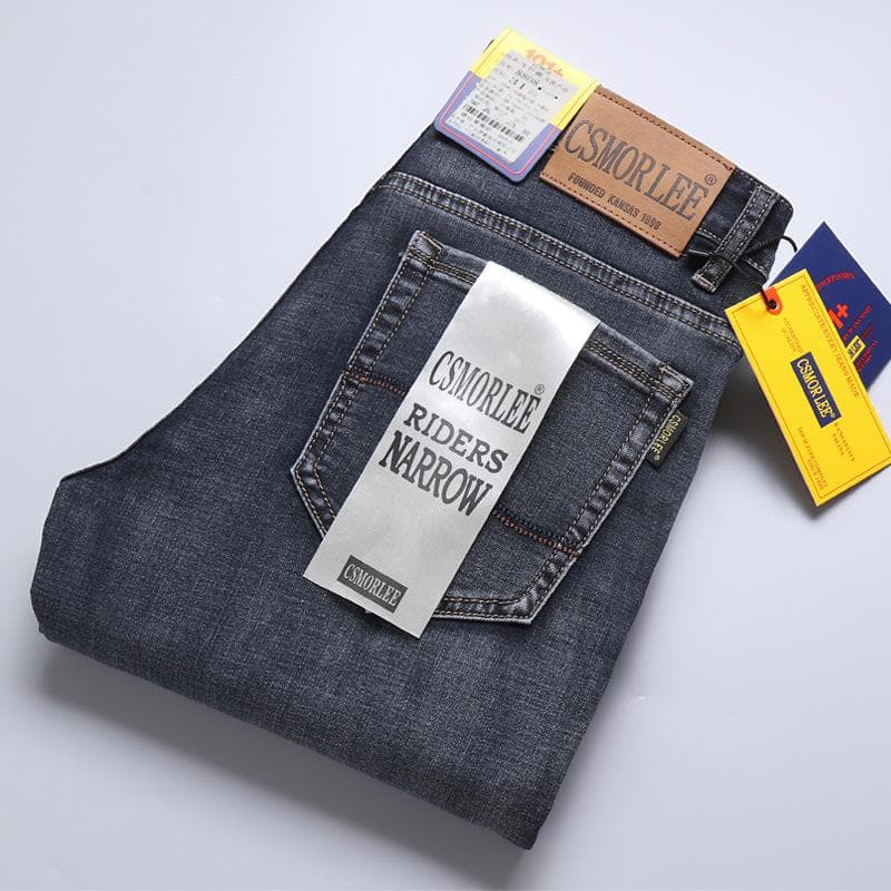 Jeans Men Straight Loose Elastic Slim Spring and Autumn Models Nostalgia Long Trousers Men Tide Trousers 29