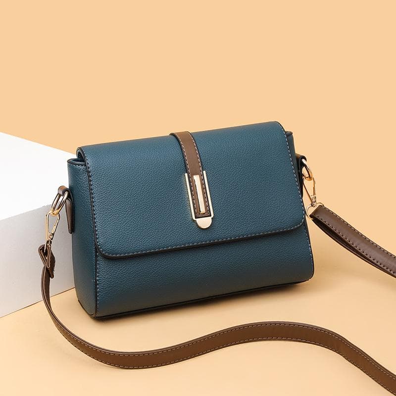 Yogodlns Spring New Fashion Crossbody Bag Soft PU Leather Messenger Bag Versatile Sling Shoulder Women's Bag Small Handbags 22x9.5x16cm blue