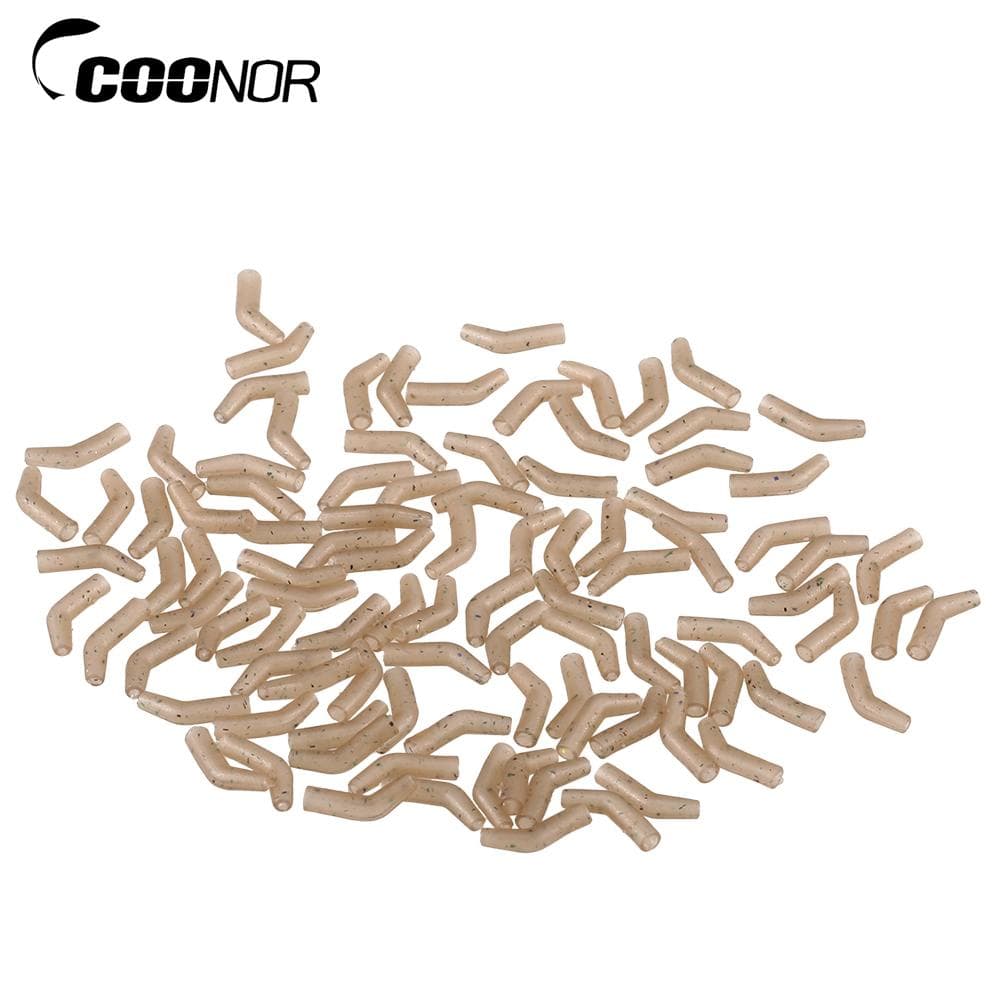 Fishing Line Aligner Anti-tangle Hook Sleeves Bent Hook Aligner Carp Fishing Hair Rig 100pcs