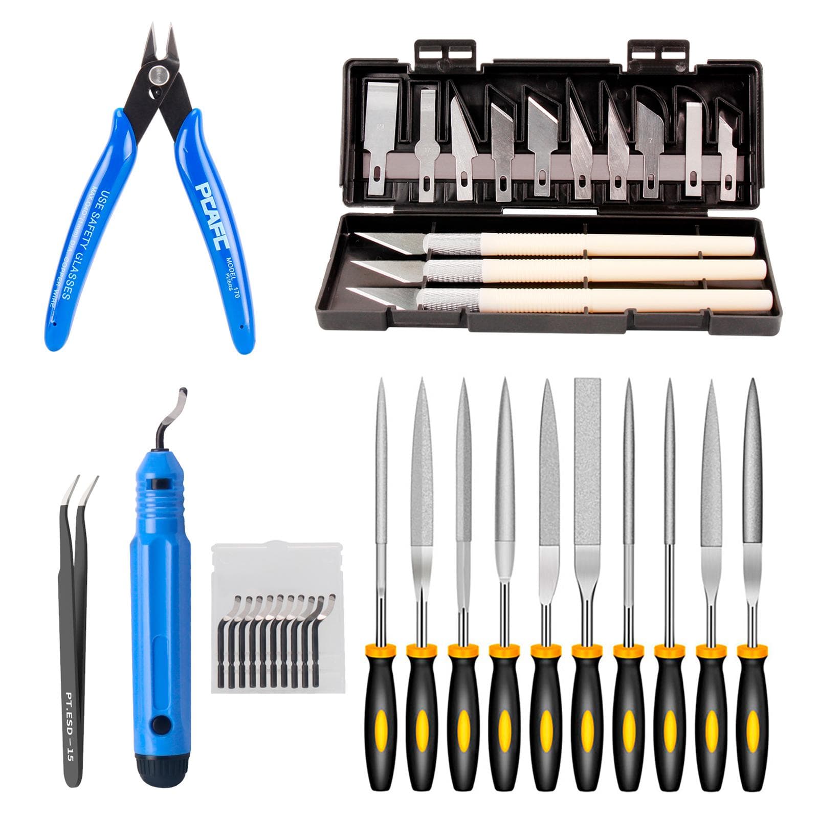 KINGROON Deburring Tool Kit Engraving Knife Carving Tool DIY 3D Printer Part 3D Model File Cutter multicolour