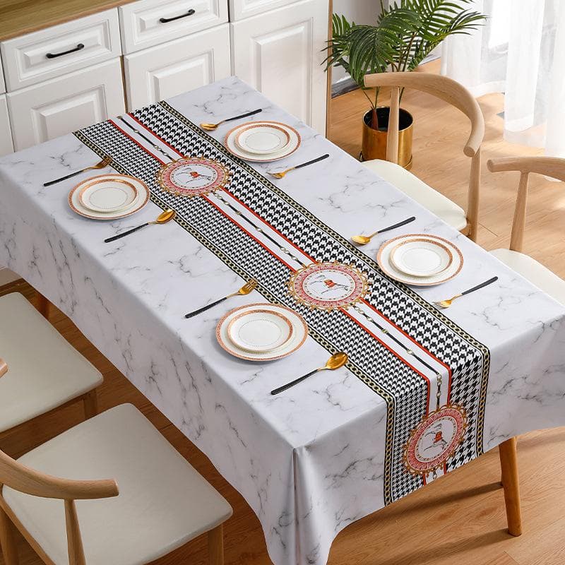 Tablecloth Modern Light Luxury Style Waterproof Dining Table Cloth Rectangular Tea Table Cover Picnic Mat Home Decor 70-70cm