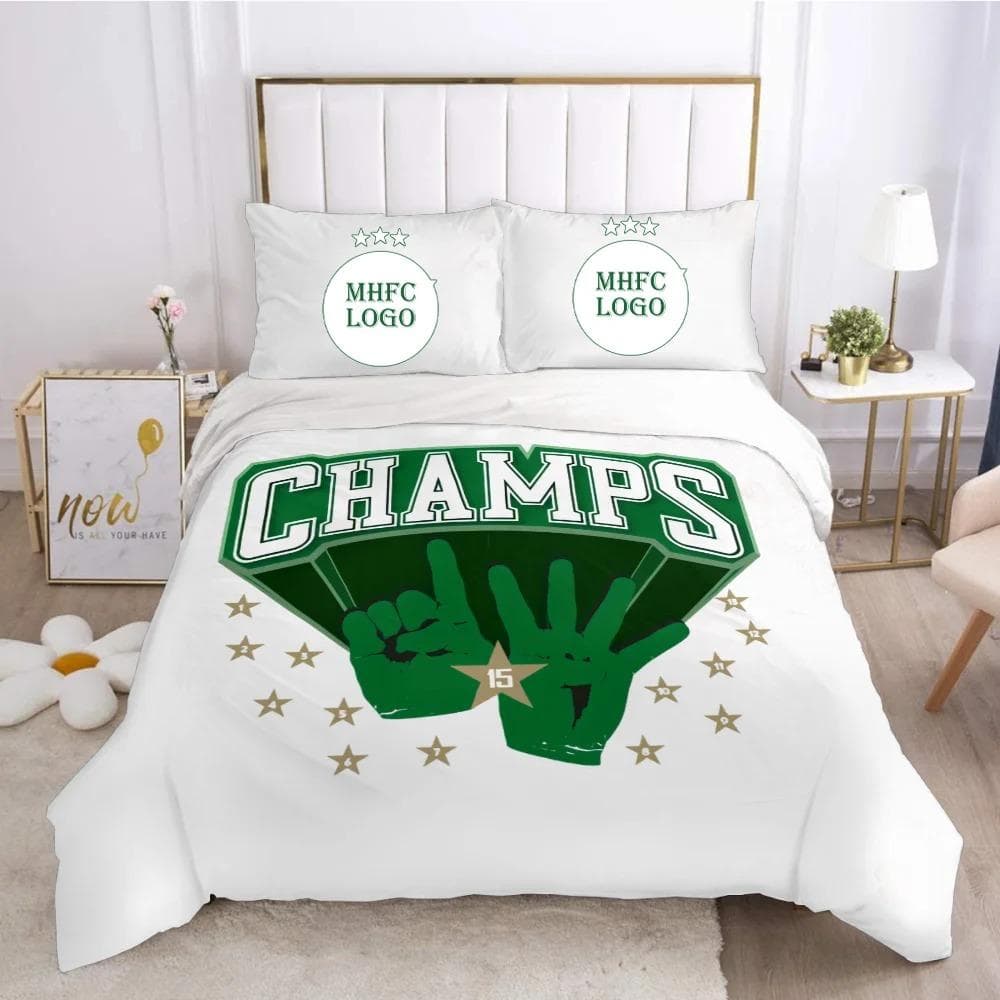 Israel MHFC Maccabi - Haifa Champions 15 Bedding Set Duvet Cover Bedroom Single Twin King Size Quilt Cover Home Textile 3PCS AU Double 180x210cm