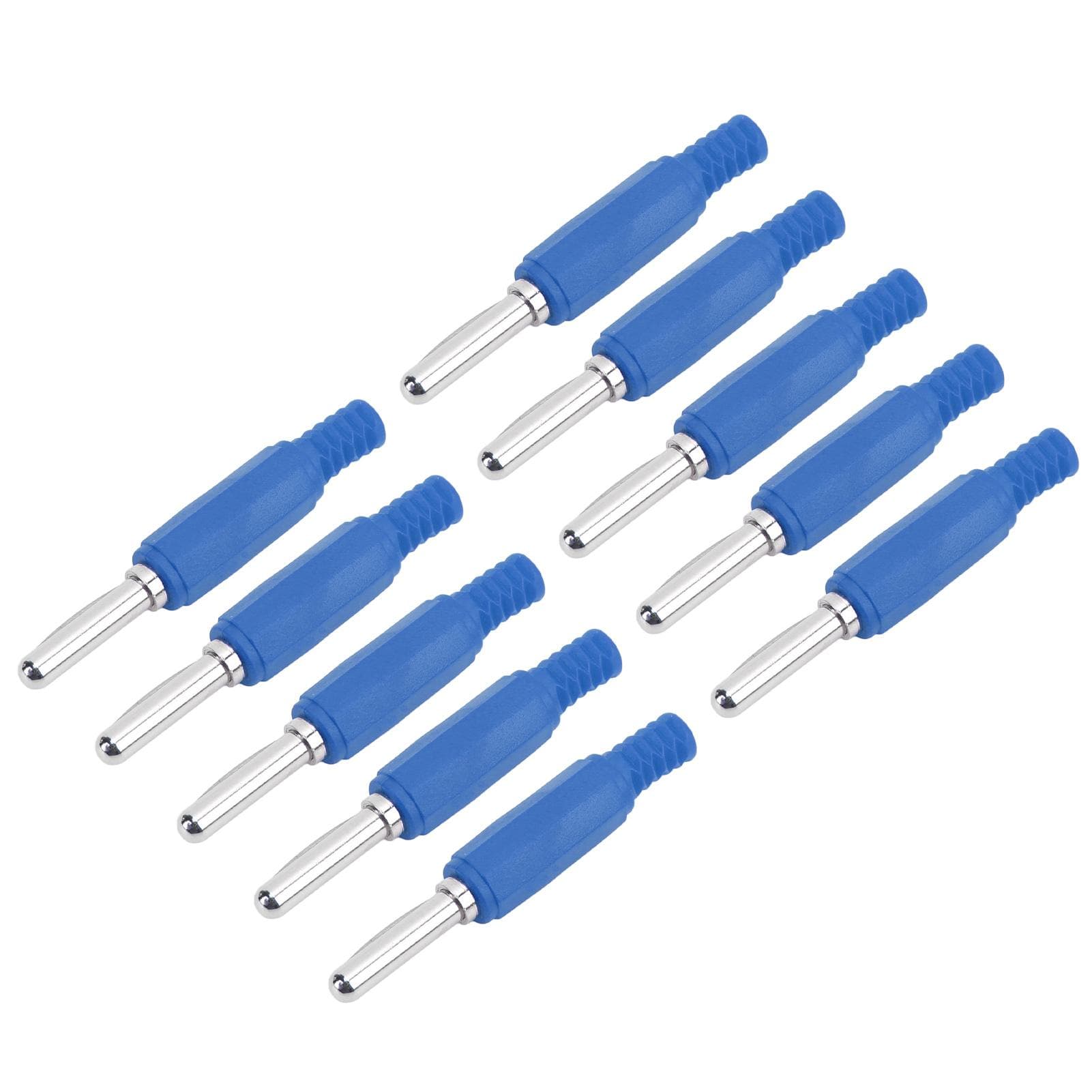 10pcs J.10023 4mm Banana Plug Professional Brass 4mm Male Banana Plug for Security AccessoriesBlue blue