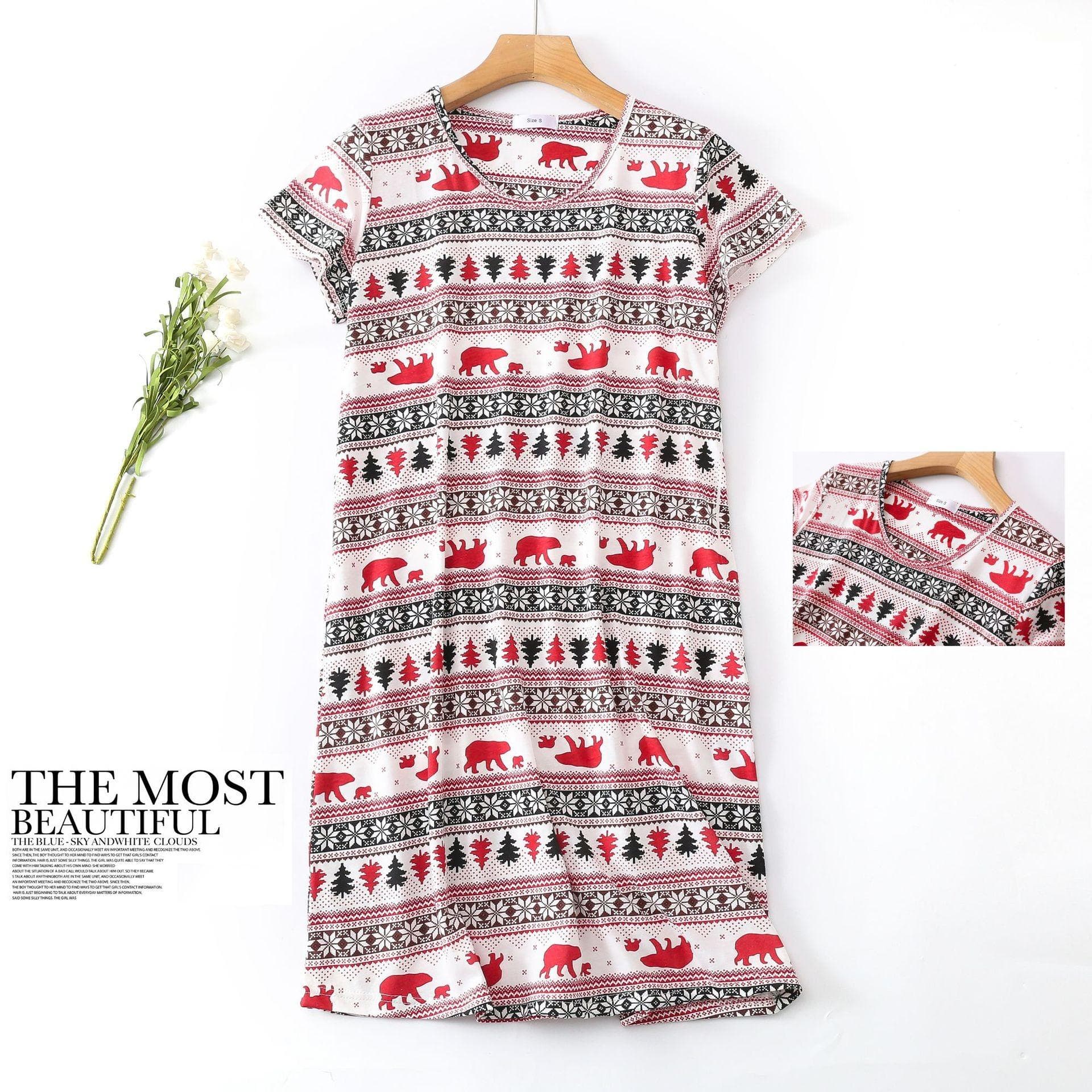 Plus size Summer Women Nightdress Short sleeve Cute cartoon sleepwear sweet O Neck Nightgowns Pyjamas Lady's Cotton sleepdress L