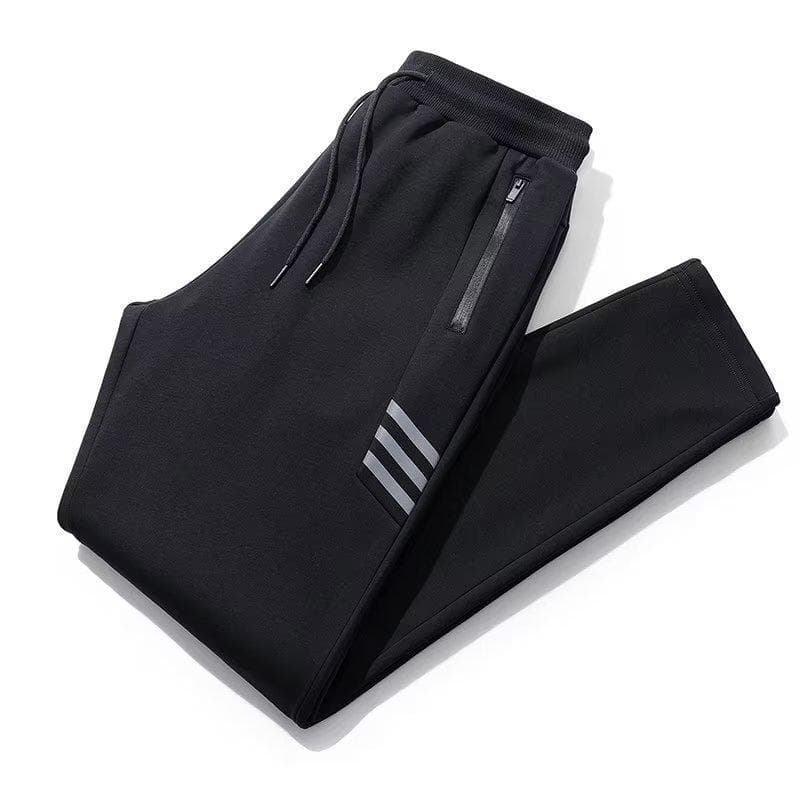 Men's Cuffed Sports Pants with Pockets, Zipper, and Anti-Theft Features - Casual Sweatpants for Cross-Border Delivery 3XL