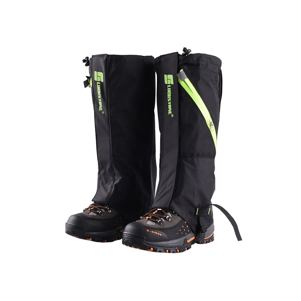 Snow Hiking Gaiters Winter Hiking Gaiters Dual Layer Breathable Skiing Gaiters Adult black