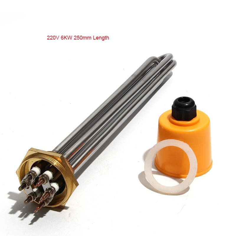 LJXH Electric Heating Element DN32 1 1/4 1.25 Heaters 220/380V BSP Thread for Solar Water Tank 3/4.5/6/9/12KW