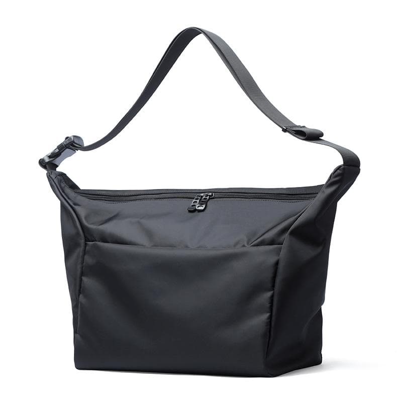 Casual Shoulder Bag Men's and Women's Backpack Crossbody Bag Lightweight Travel Messenger Bag Riding Diagonal Backpack Trend Men's Bag He is a size 12. black