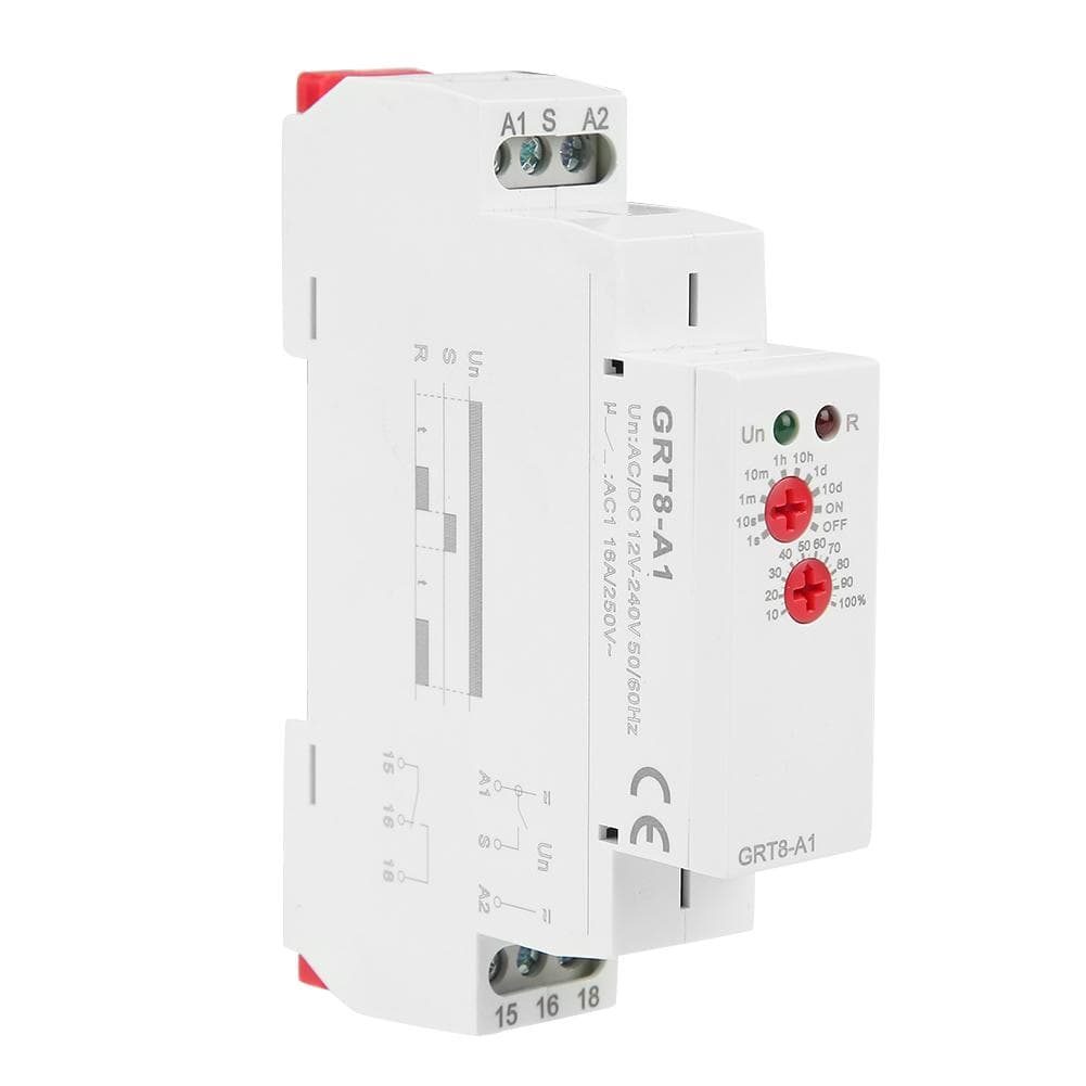 GRT8A1 Mini Power On Delay Time Relay DIN Rail Type ACDC 12V~240V