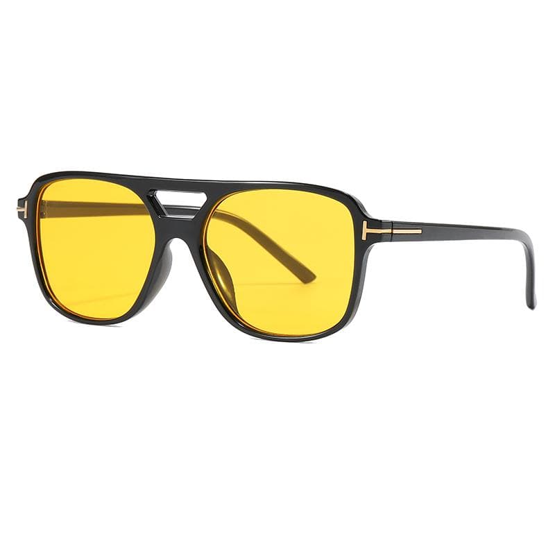 Fashion Square Pilot Sunglasses Women Oversized Double Bridge Big Sun Glasses UV400 Unisex Shades Eyewear
