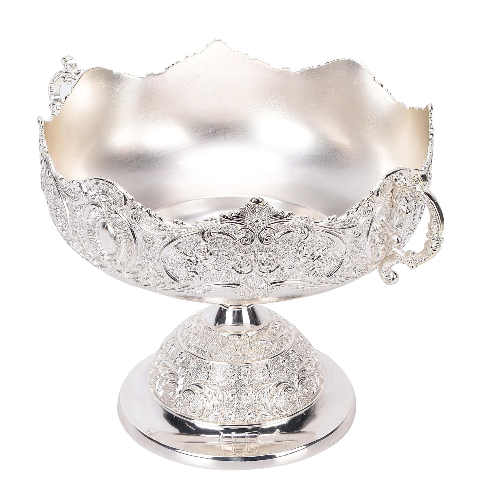 European Fruit Plate Tray Zinc Alloy Bowl Ornaments with Retro Design for Candy Storage