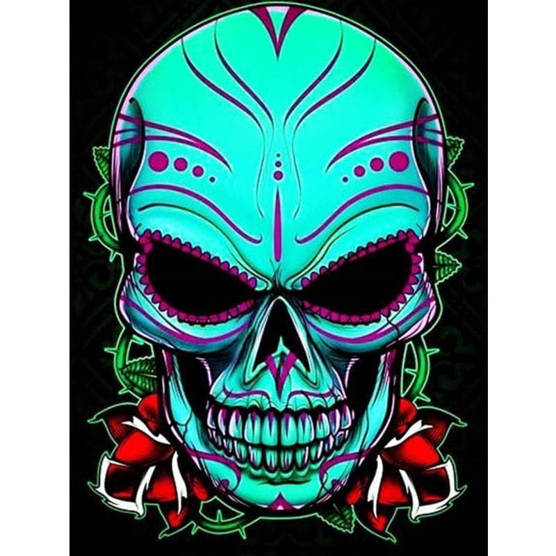 5D DIY sugar skull Girl flowers diamond painting mosaic embroidery Cross Stitch 5D Home Decor 20X30CM