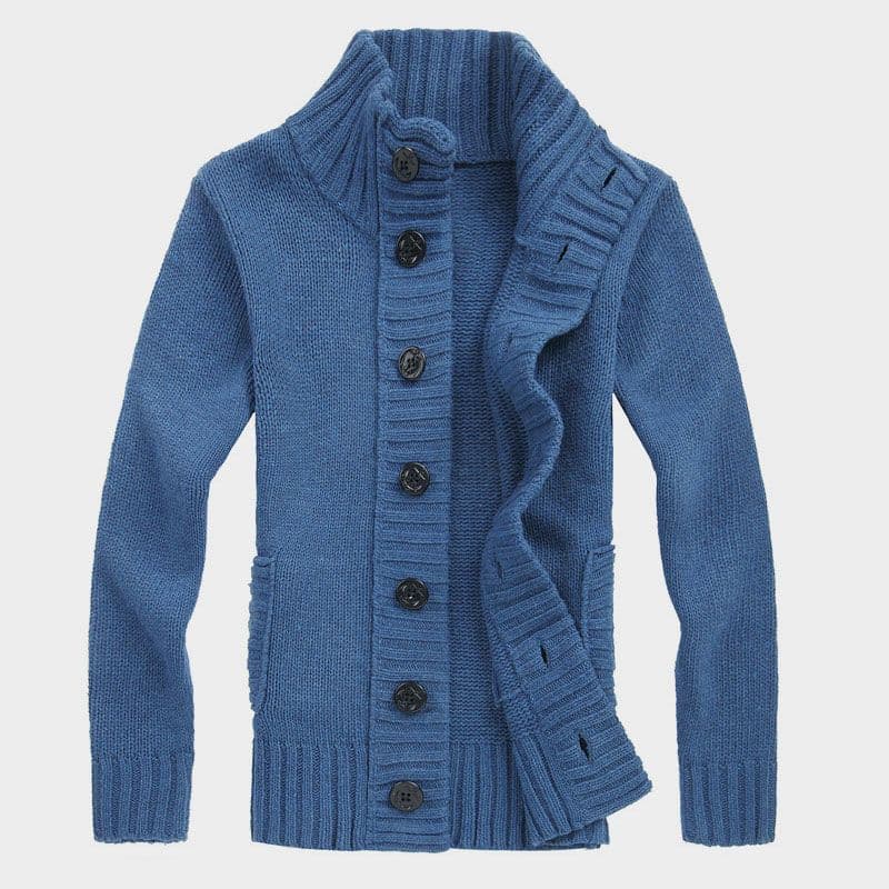 Cardigan Men's Sweater Knitted Sweater Simple Casual Buttoned Plus Size Men's Coat L