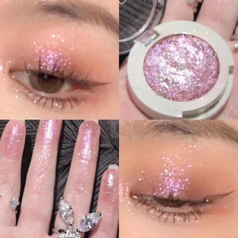 Monochrome Diamond Eyeshadow Palette Potato Texture Pearlescent Glitter Highlighter Brighten Shiny Eyes Korean Makeup Cosmetic