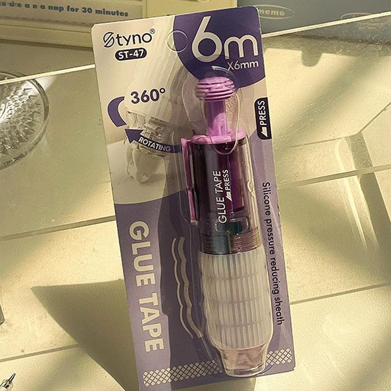 Transparent Dot Dispensing Double-sided Tape Replaceable Refills Handbook Dot Glue Stationery School Office Supplies stationery purple