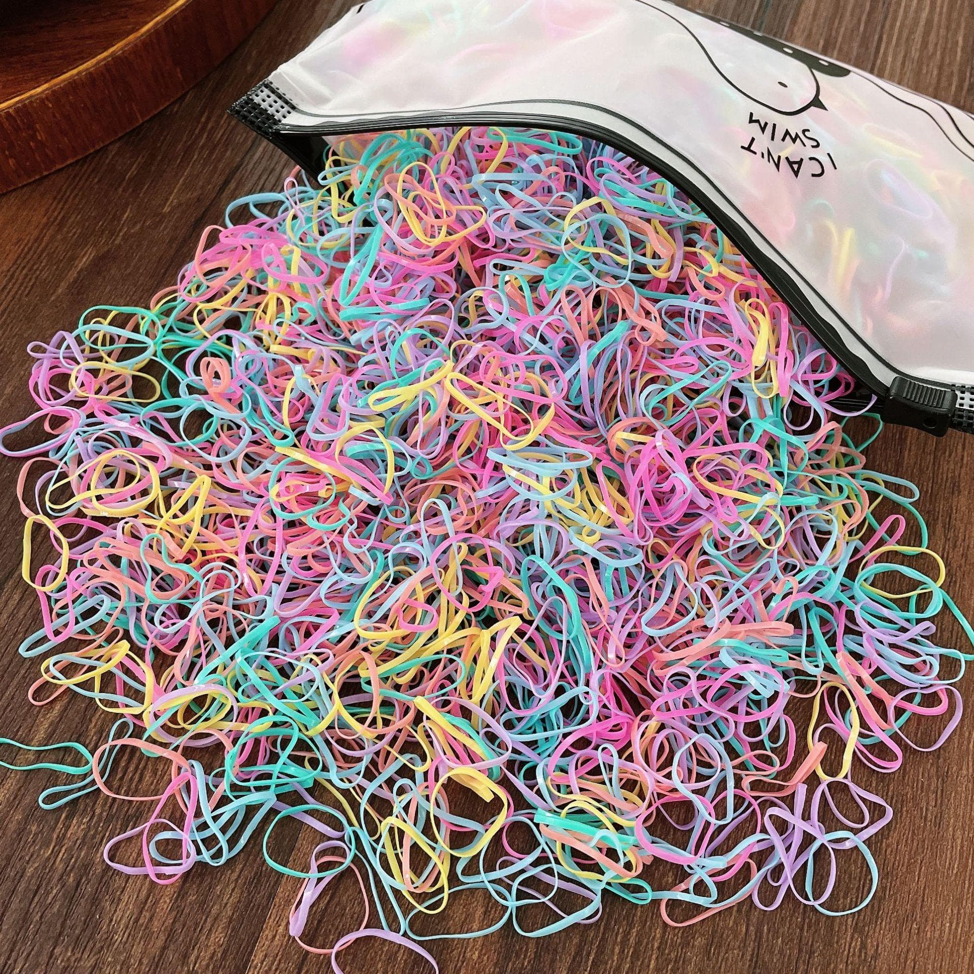 1000pcs Girls Hair Accessories Gift Cute Nylon Rubber Band Elastic Hair Bands Headband Children multicolour