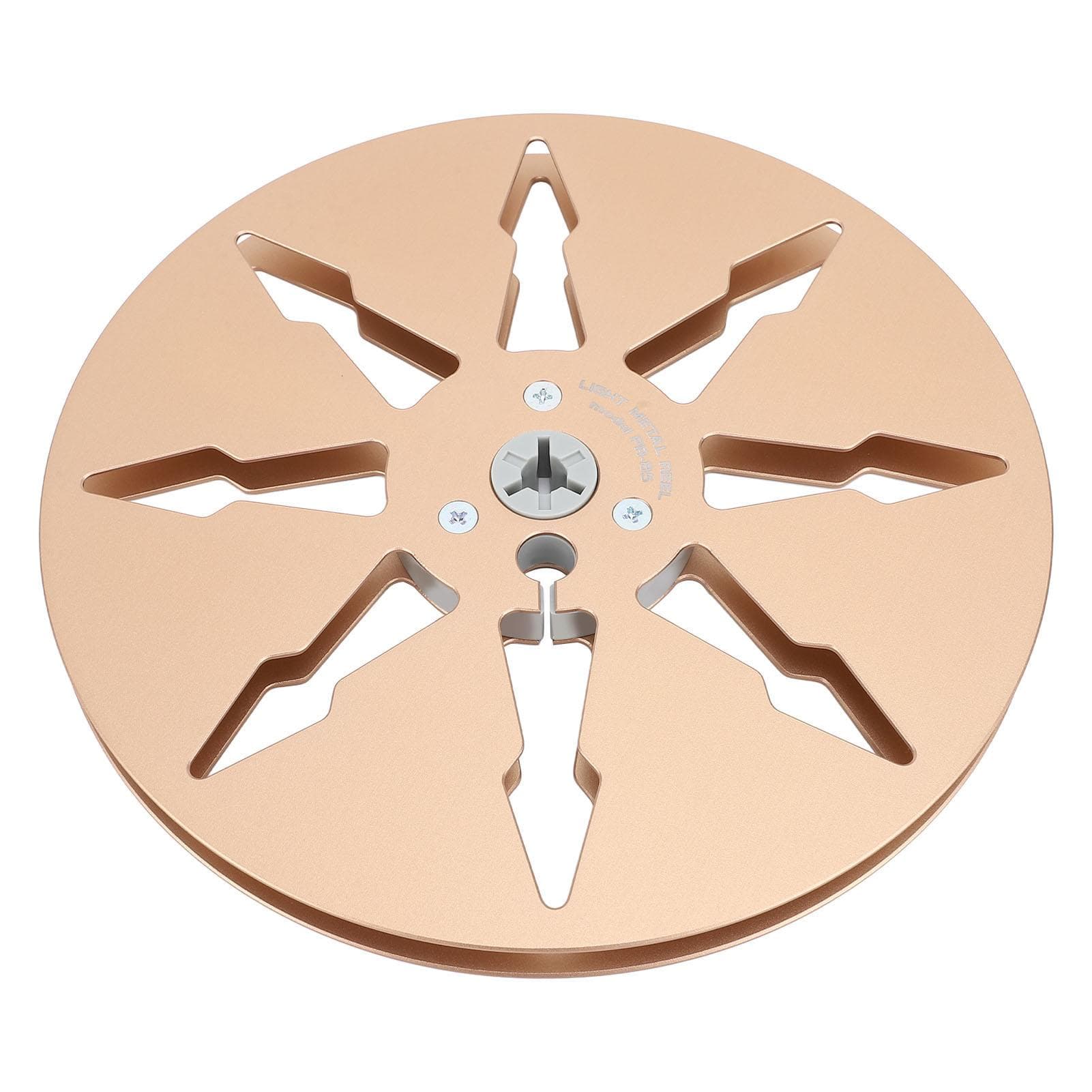 14 7 Inch Empty Tape Reel 8 Holes Aluminum Alloy Open Reel Sound Tape Empty Reel for Reel to Reel gold